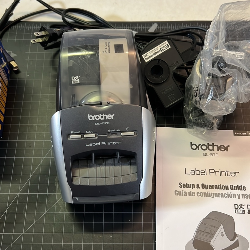 EUC Brother QL-570 Label Printer with 6 rolls of labels